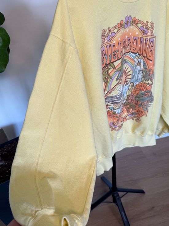 Billabong Yellow Retro Surf Graphic Sweatshirt - Picture 2 of 6